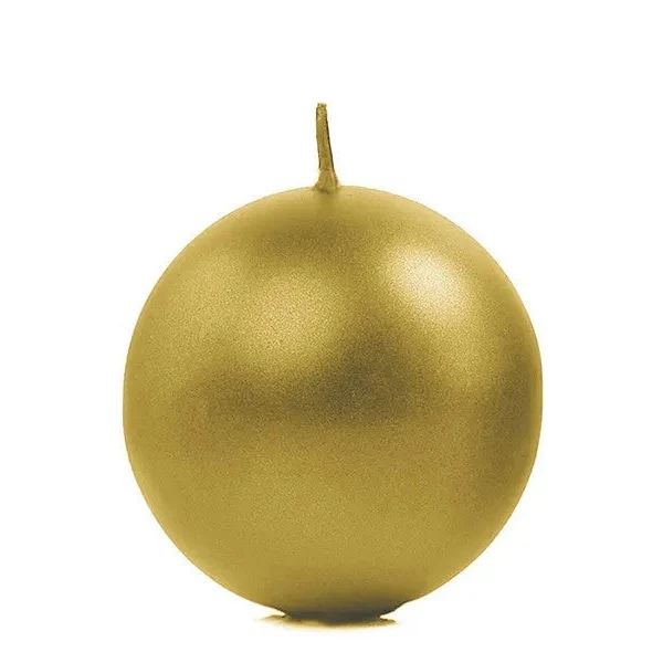 Guld kuglelys, 6 cm, 1 stk.
