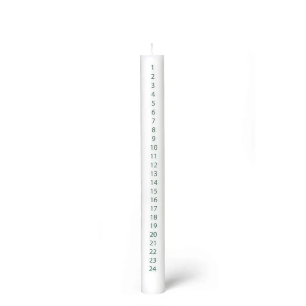Kalenderlys til WINTER STORIES FOREST & RENDEZ-VOUS 30X300 MM / Hvid