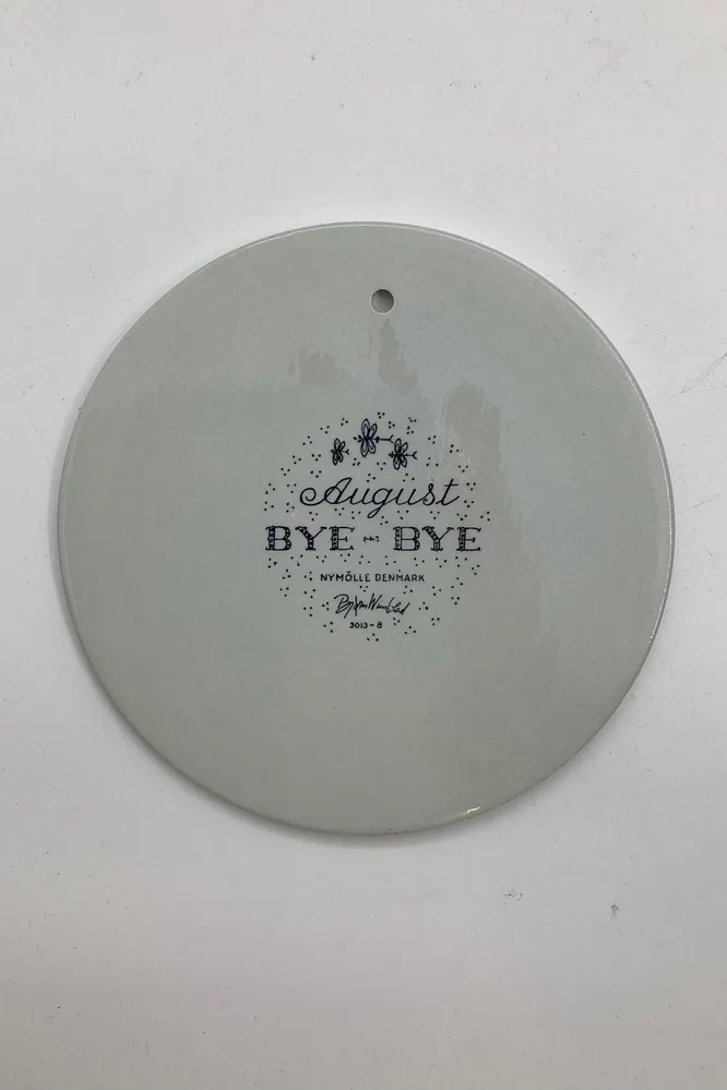 Bjørn Wiinblad: August platte fra Nymølle - BYE-BYE