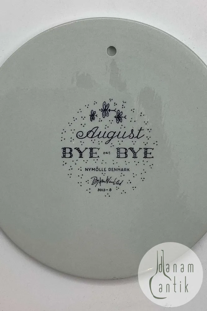 Bjørn Wiinblad: August platte fra Nymølle - BYE-BYE