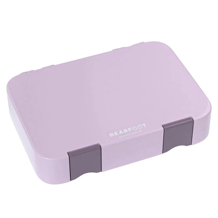 Bearfoot Madkasse med rum, bento boks M - lilla