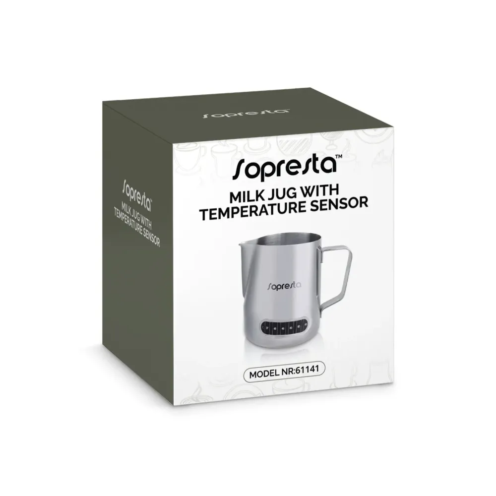 Sopresta Mælkekande med temperatur måler (600ml)