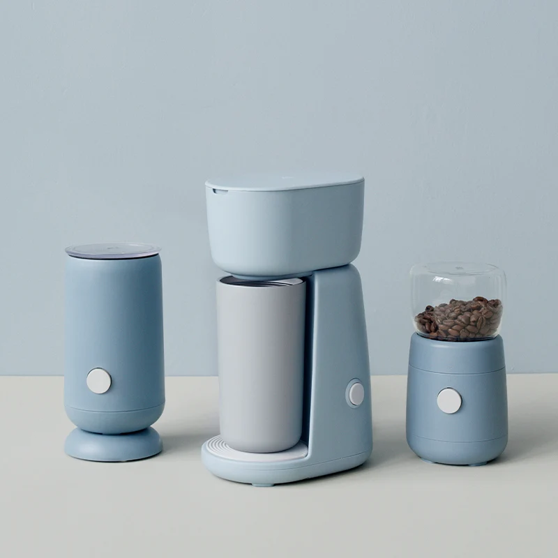 RIG-TIG - FOODIE elektrisk mælkeskummer dusty blue