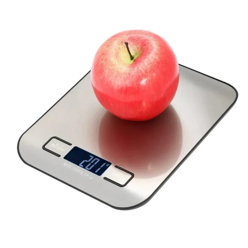 5kg/10KG electronic køkkenvægt i rustfrit stål - 1g nøjagtighed 5