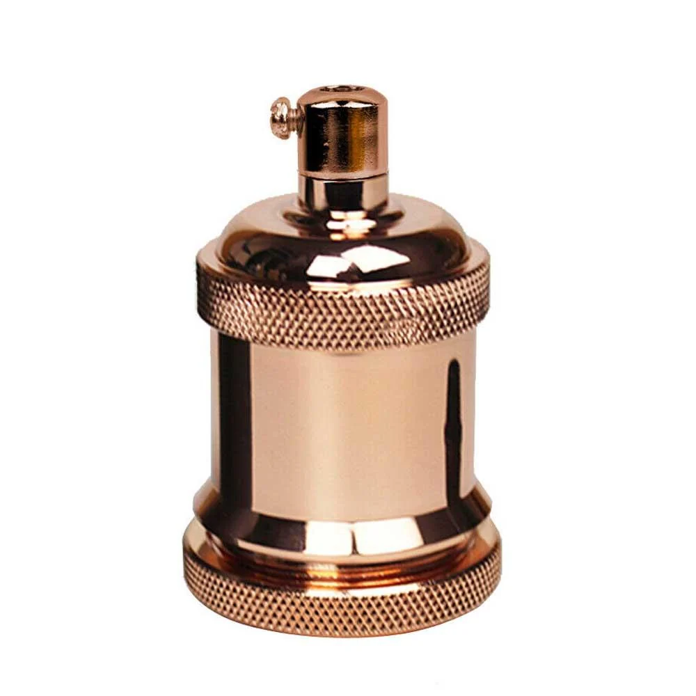 Lampe med fatning rosaguld til pærefatningskable ~ 1118