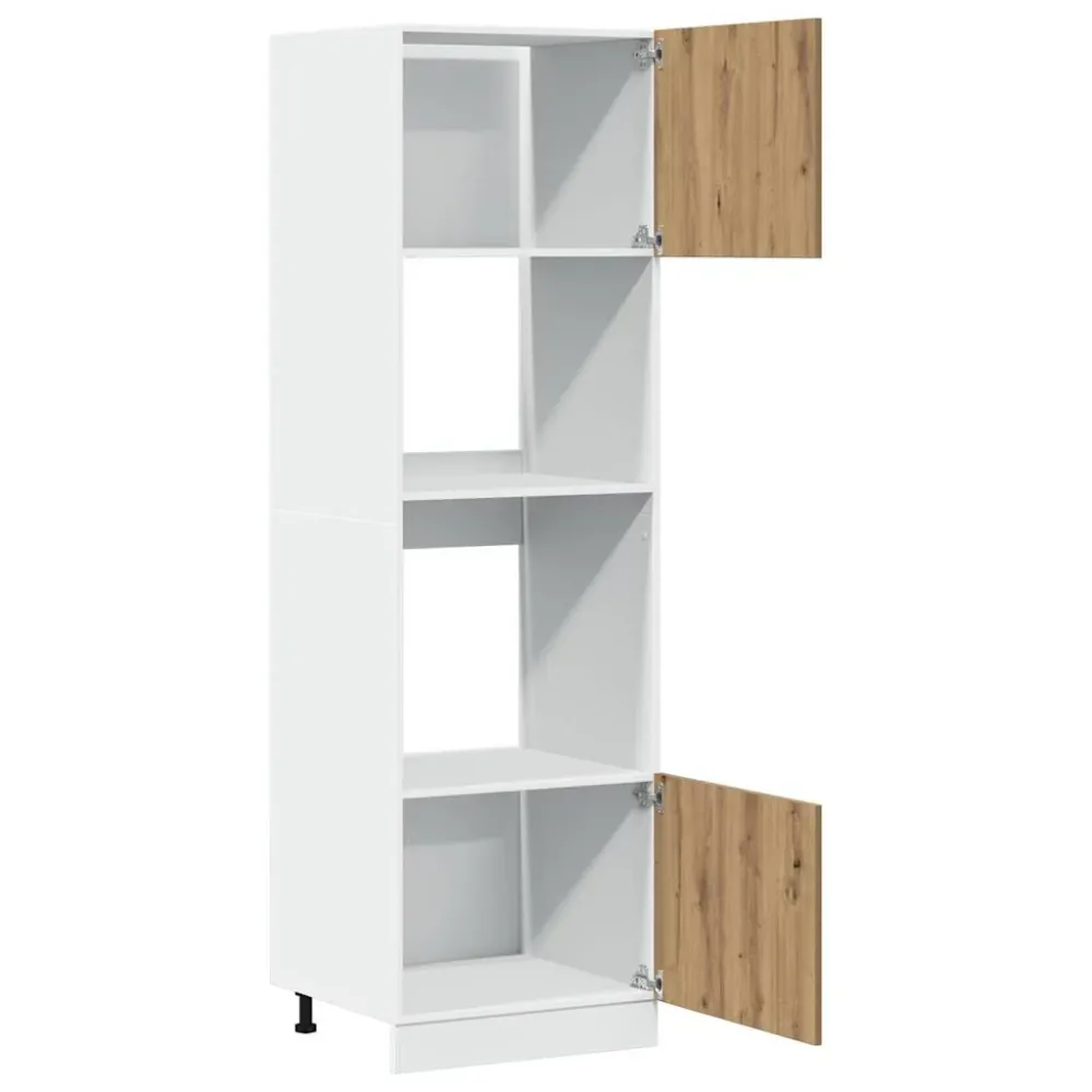 Mikrobølgeovnsskab "Lyon" Handmade Eg 60X57X207 Cm Konstrueret Træ