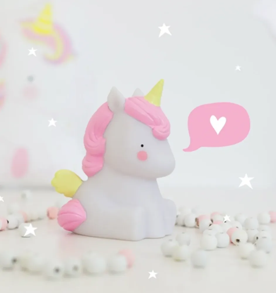 Little Lovely Company Natlampe Little light Unicorn