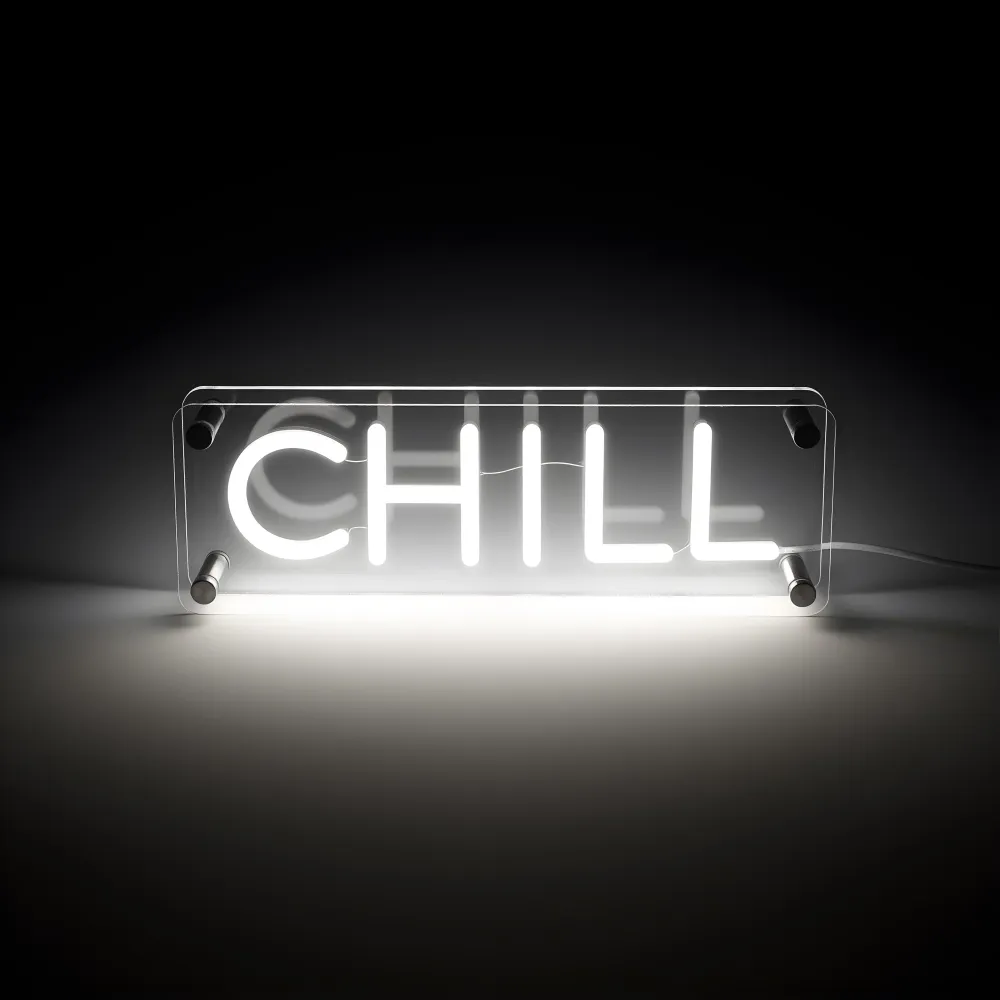 Chill LED Neon Box Bordlampe