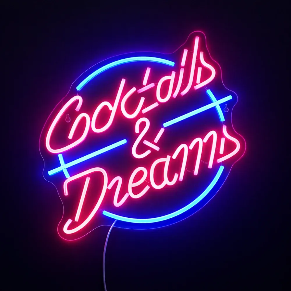 Cocktails and Dreams Neon Væglampe