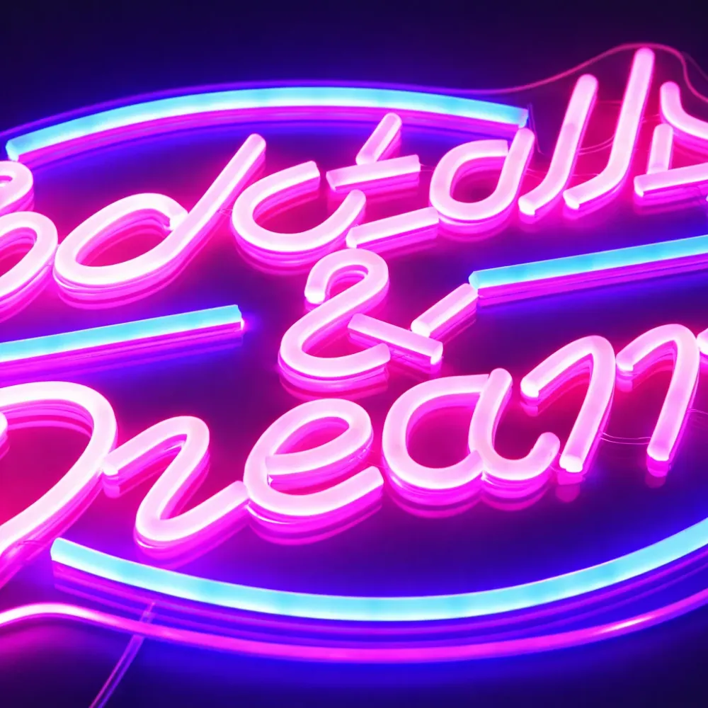Cocktails and Dreams Neon Væglampe