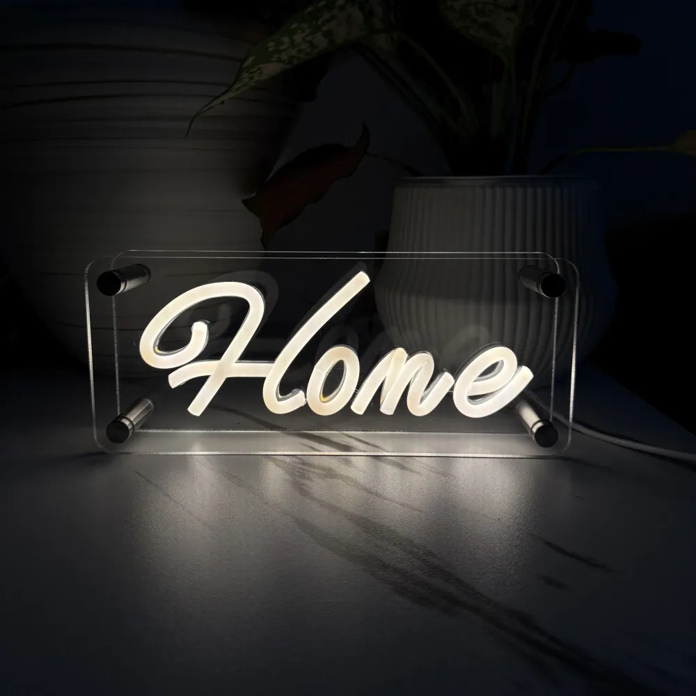 Home LED Neon Box Bordlampe