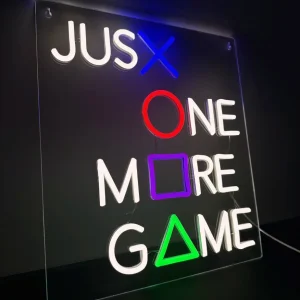 Just One More Game Neon Væglampe