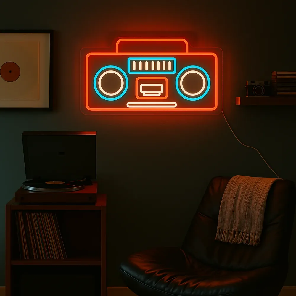 Radio Neon Væglampe