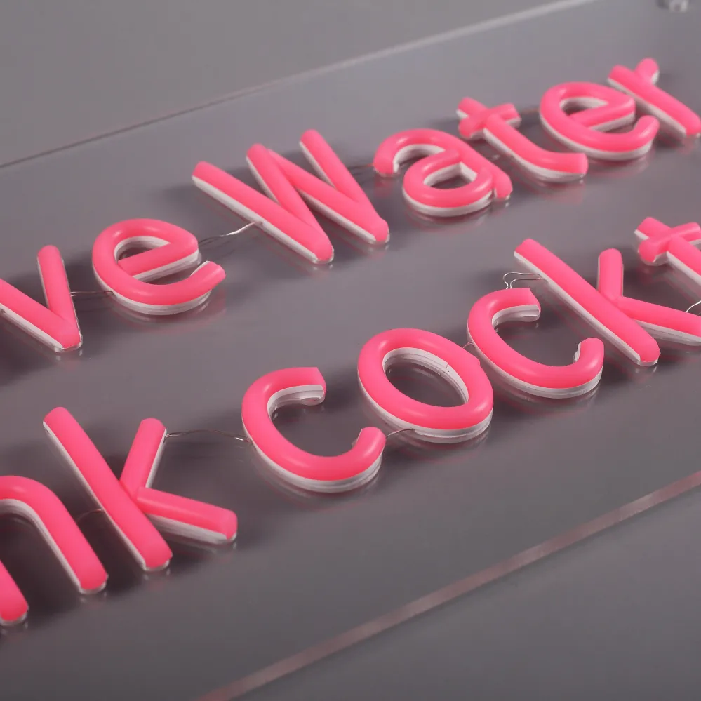 Save Water Drink Cocktails Neon Væglampe