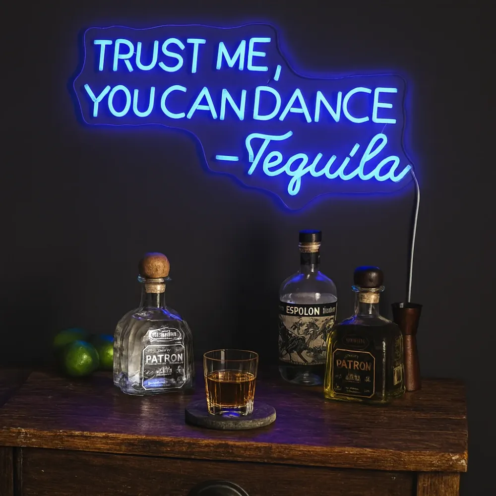 Trust Me You Can Dance Neon Væglampe Blå