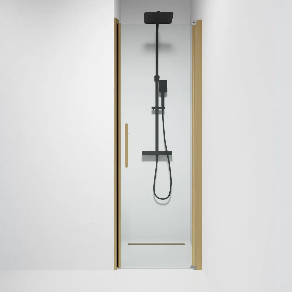 Vänern Niche-brusedør, klart glas, bronzeprofil BATH DELUXE - PRESTIGE