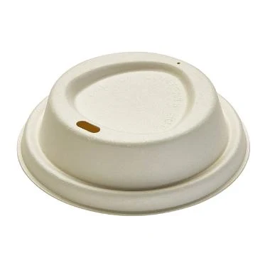 Drikkelåg Bagasse Ø90xH30mm Til Kaffebæger Natur,50 stk/ps