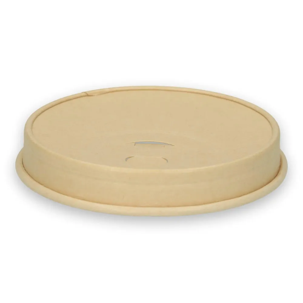 Drikkelåg Pap Ø90xH16mm Til Kaffebæger Natur Verive,50 stk/ps