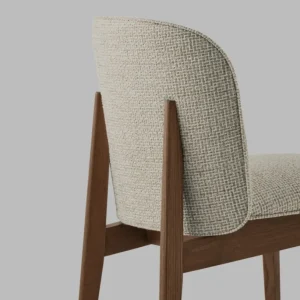 Calligaris ABREY Spisebordsstol – polstret stol med buet ryg, massiv træramme, designet af Buratti