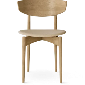 Herman Dining Chair - Upholstered Seat - Hallingdal - Oak/Beige Walnut Finish