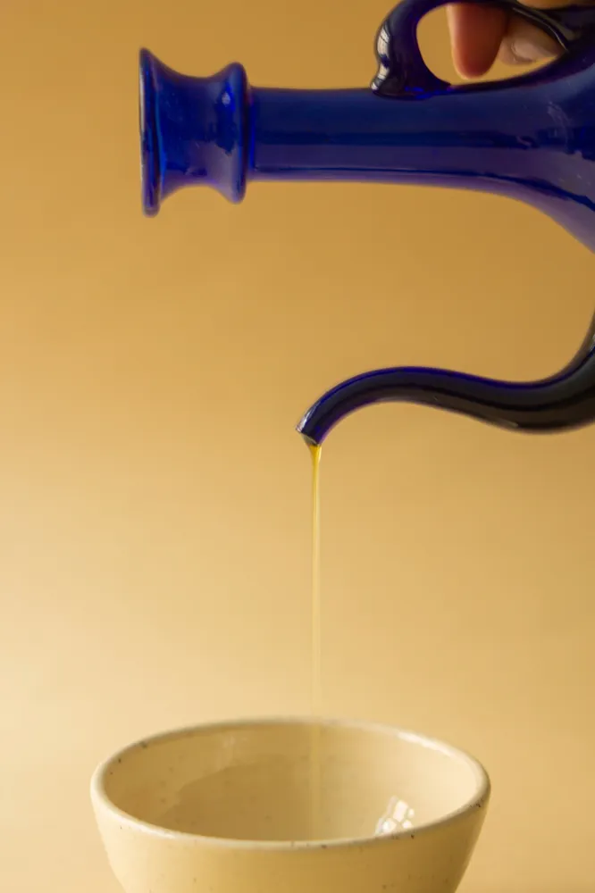 Silikonespidset Olie- og eddikedispenser i glas Groen