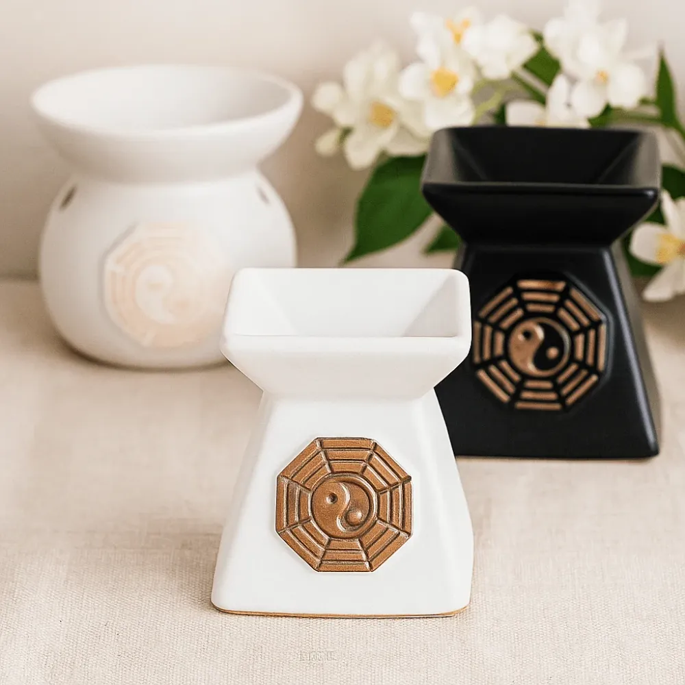 Keramisk oliebrænder, Yin Yang terrakotta stil