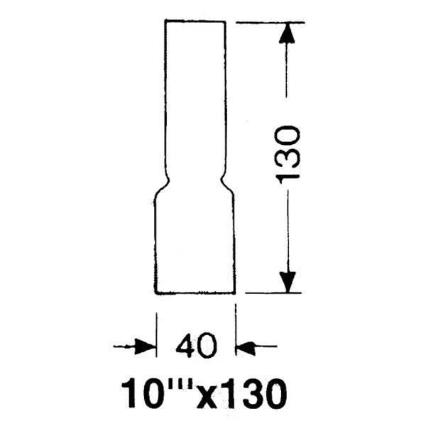 DHR, Lampeglas 10''' x 130mm, Ø 40mm