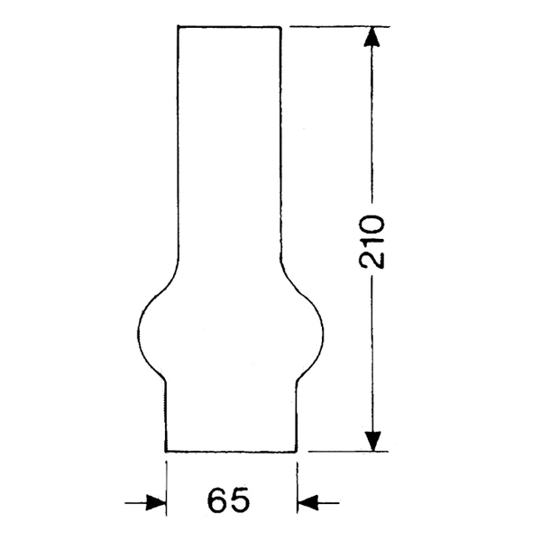 DHR, Lampeglas 20''' x 210 mm, Ø 65 mm