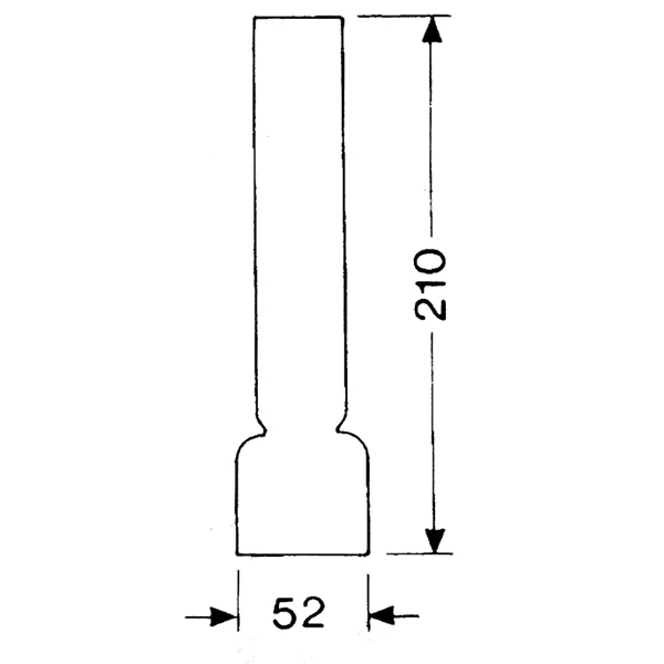 DHR, Lampeglas 14''' x 210mm, Ø 52,0mm