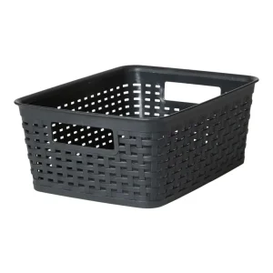 Fletkurv 35x29x13 cm plast sort