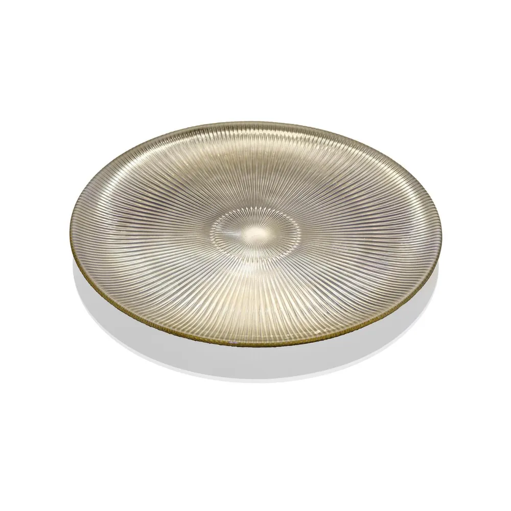Ivv Ishtar tallerken 37cm champagne guld krom dekoration 8635.2