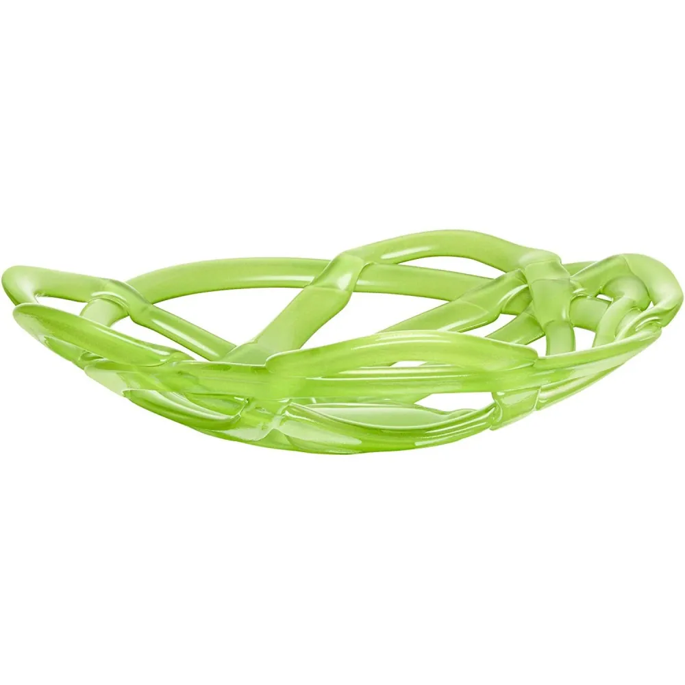 Kosta Boda Kurv Grøn krystalplade d.38,5cm 7051217