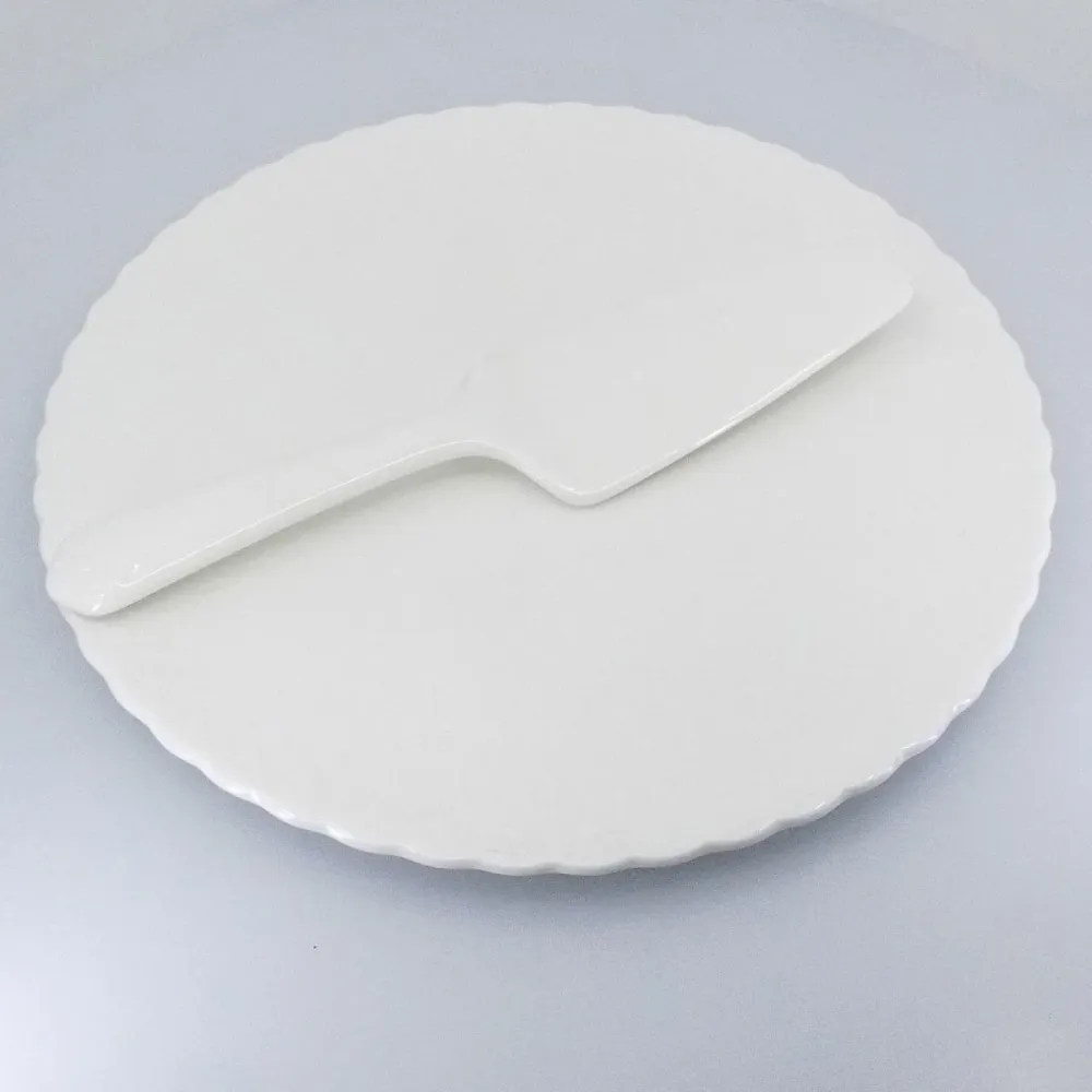Narumi desserttallerken med skovl i Bone China porcelæn /0330