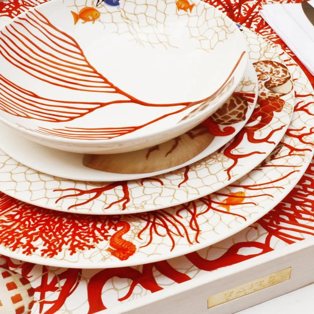 Taitù rund serveringsfad chop pladsholder h.2,2cm d.31cm Fine Bone Kina porcelæn 2-36