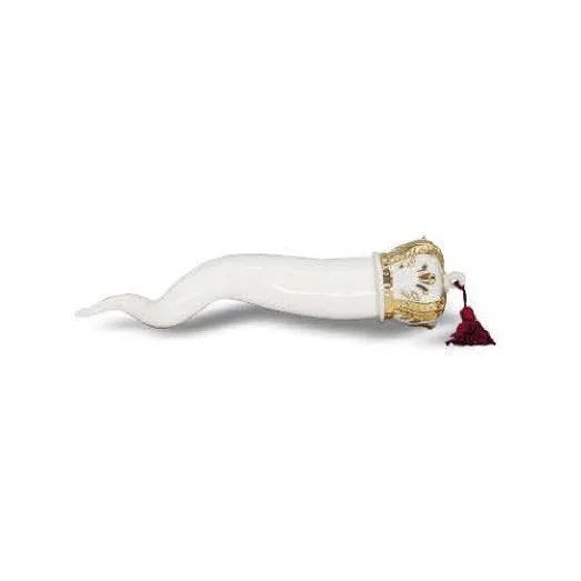 Sbordone Corno Sovrani 21cm porcelæn med gulddekoration CR58/1F
