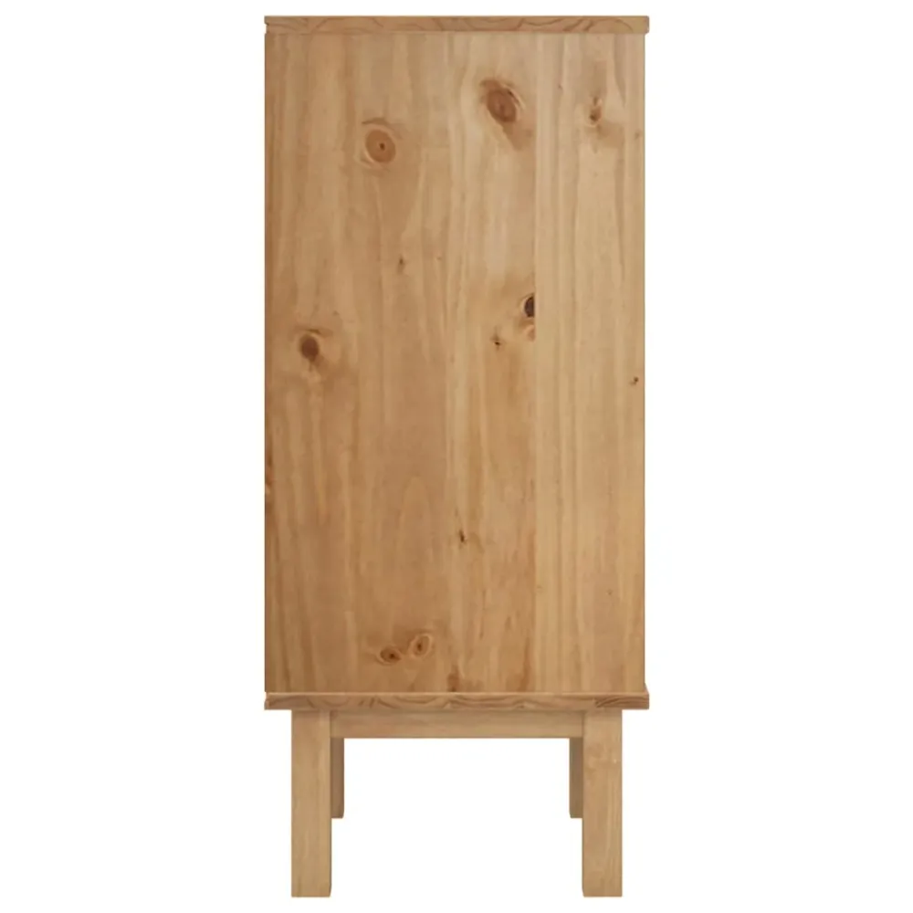 Kommode Otta 76,5X39,5X90 Cm Massivt Fyrretræ Brun