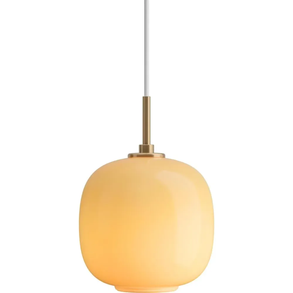 VL45 RADIOHUS PENDEL Ø175 POLISHED AMBER GLAS - LOUIS POULSEN