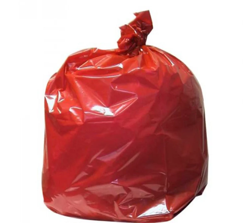 Plastikposer 60 liter - Rød - 150 stk.