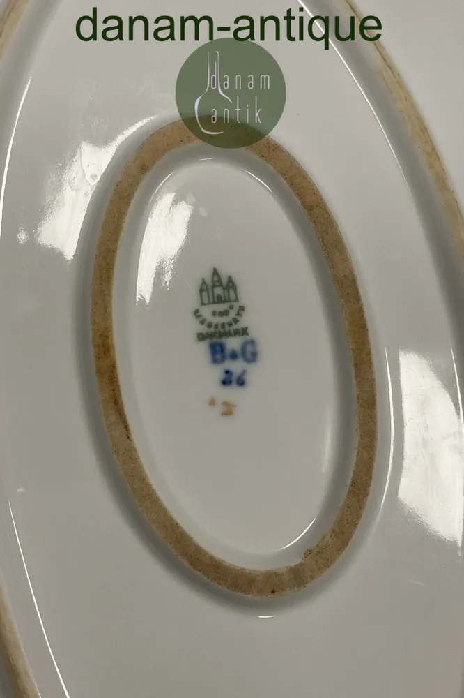 Bing og Grøndahl Sommerfugl med Guld Ovalt Fad
