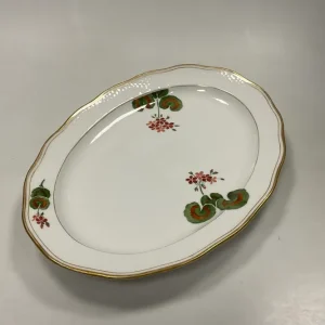 Royal Copenhagen Art Nouveau Stel No. 225 Pelargonoe Ovalt Fad No. 2012
