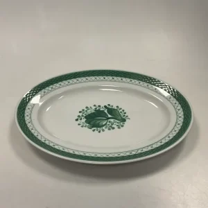 Royal Copenhagen Grøn Tranquebar Ovalt Fad No. 928