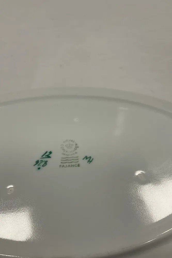 Royal Copenhagen Grøn Tranquebar Ovalt Fad No. 928