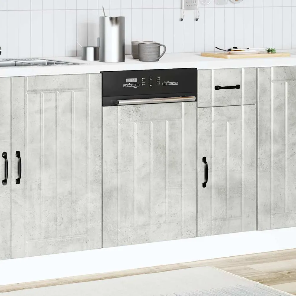 Opvaskemaskinepanel Lucca Formulated Træ Beton Grå