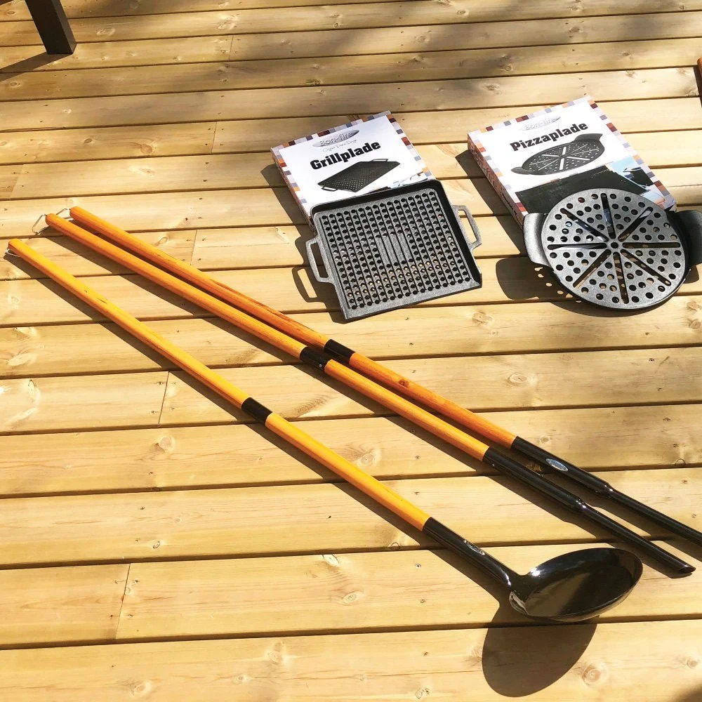 Pizzaplade af støbejern - 1 stk - Ø30 cm - Bon-fire.