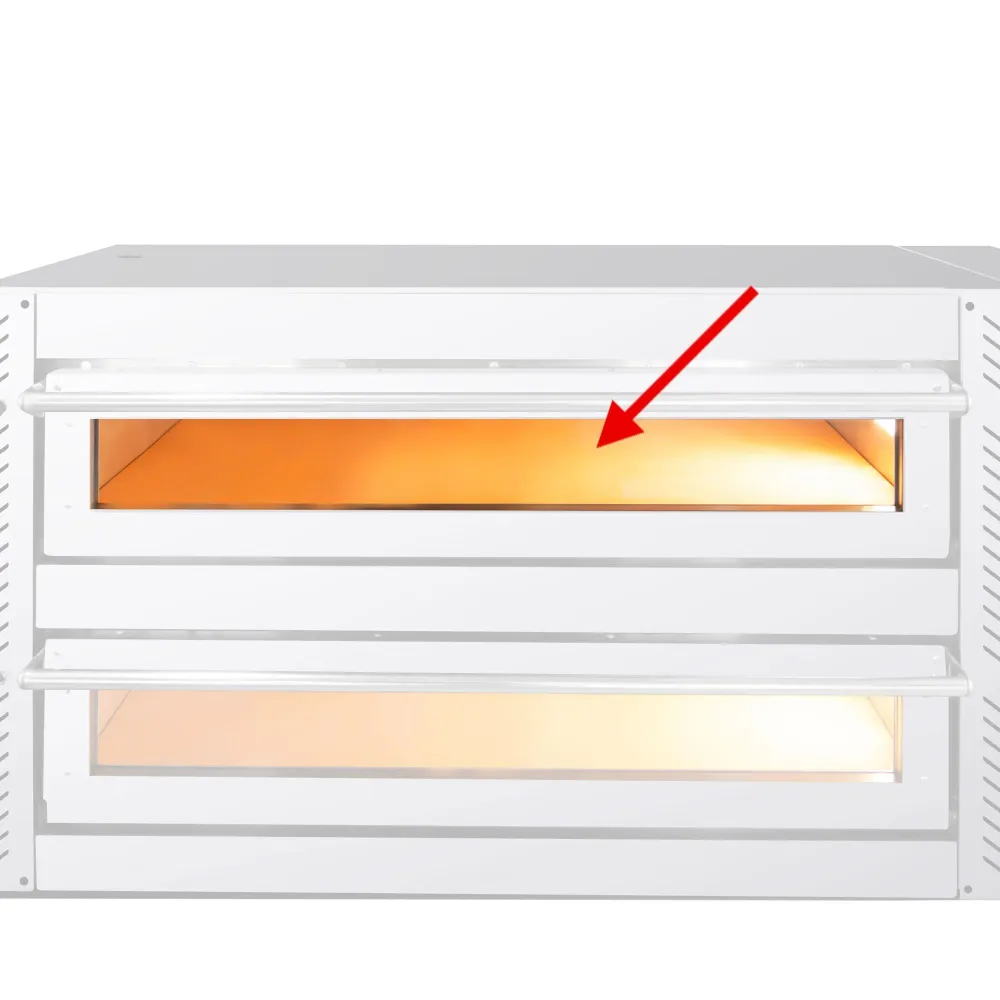 Udsigtsvindue - 525x130x5mm - til pizzaovne PDI30-V, PDI30B-V, PDI34, PDI34-V, PEI30, PEI30B, PEI30T & PEI34