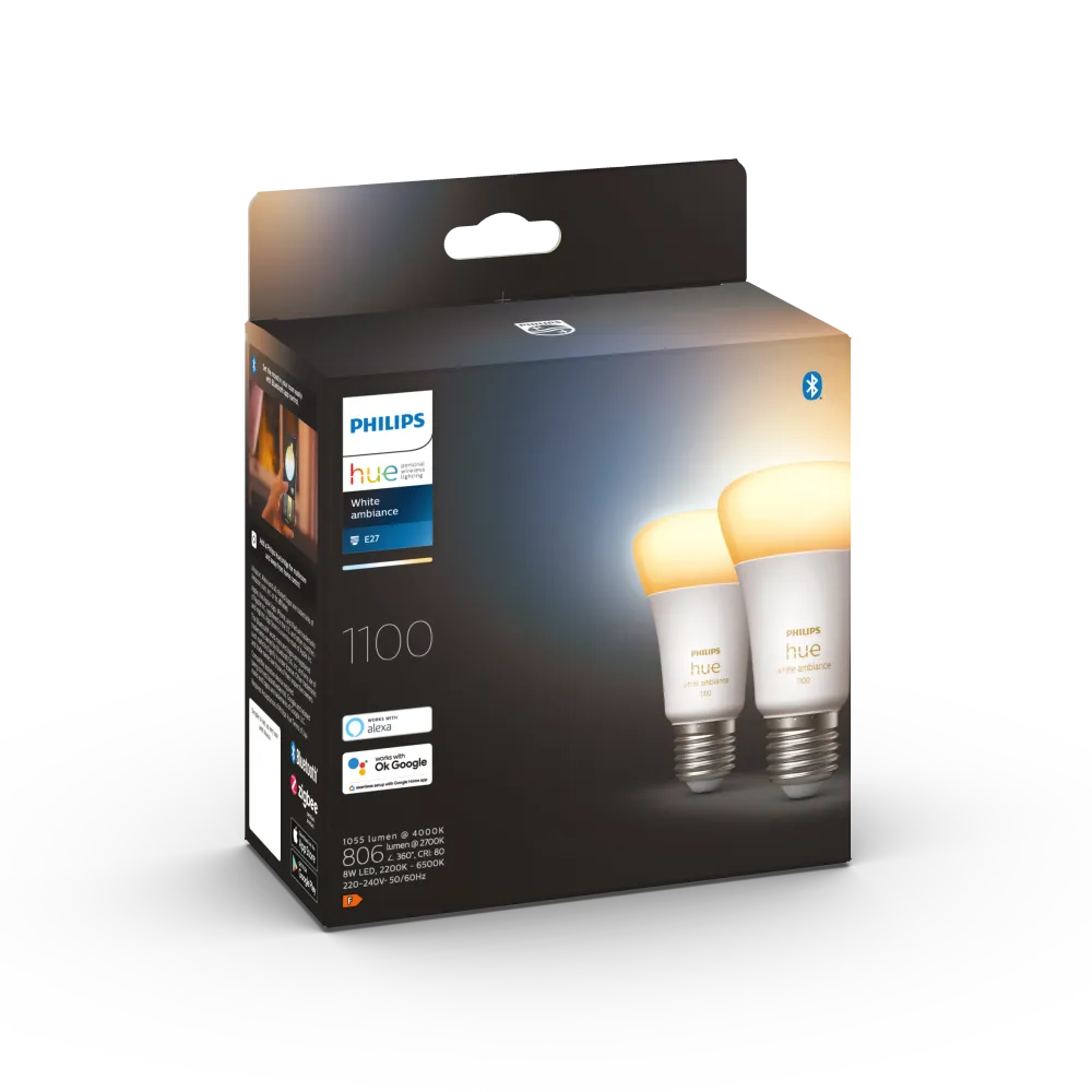 Philips HueWA 8W A60 E27 2-Pak