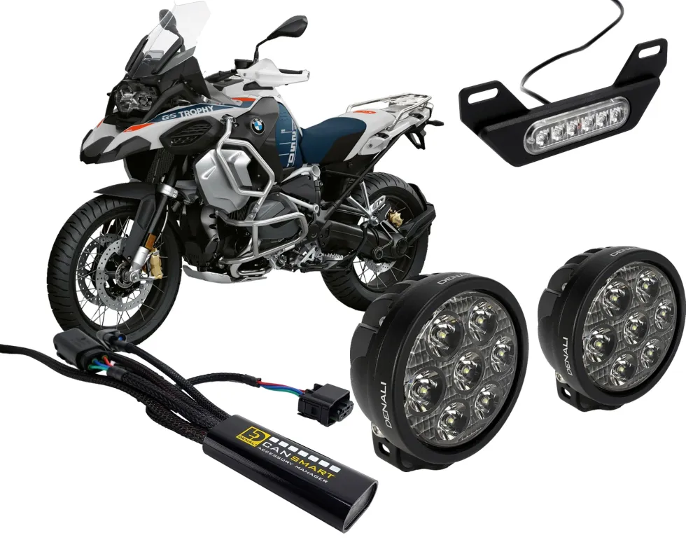 DENALI D7, B6 & Cansmart™ belysningspakke til BMW R1250GS, GSA, RT, RS, R & de fleste R1200 modeller DENALI Electronics