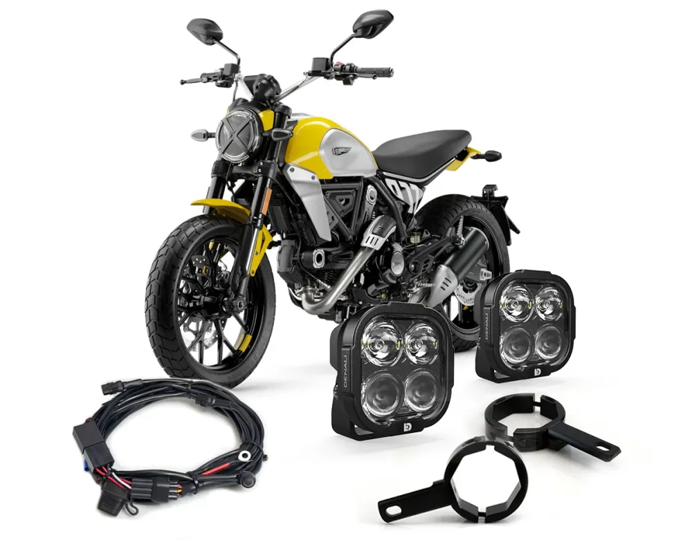 DL4 Essential Belysningspakke - Ducati Scrambler 800 2015+ / 1100 2018-2024 DENALI ELECTRONICS