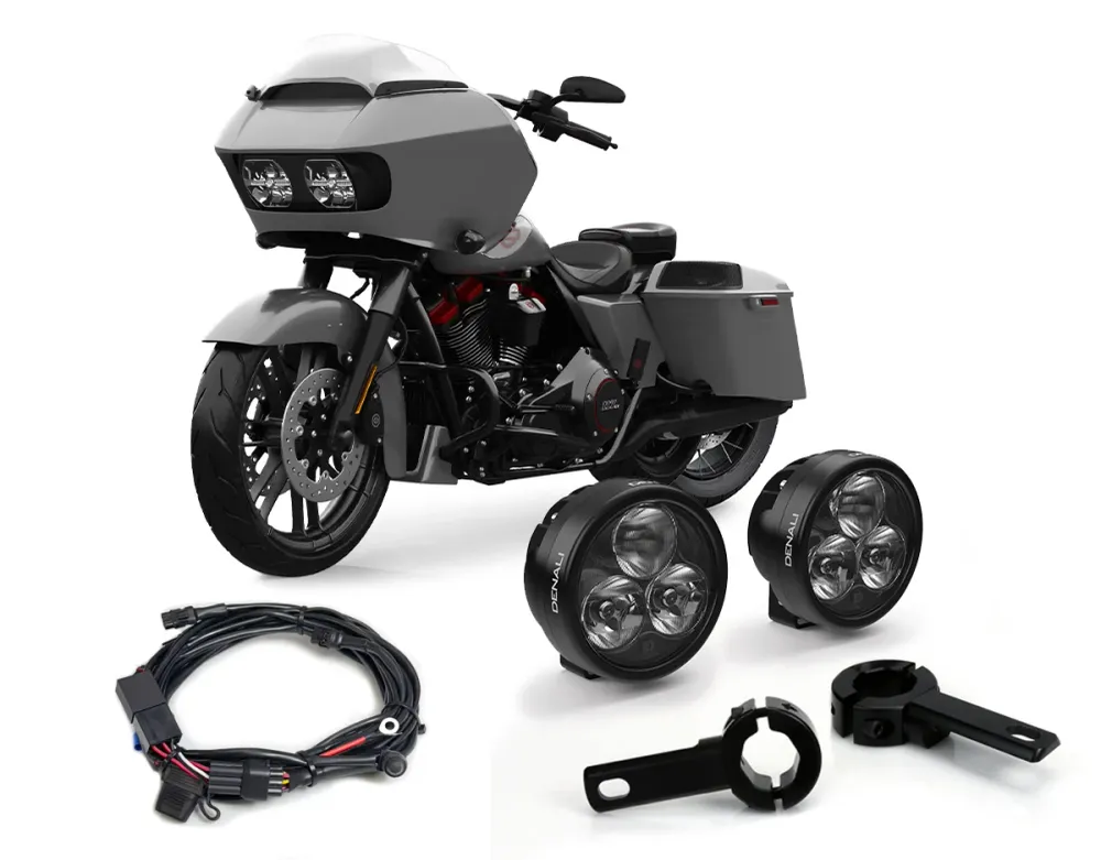 D3 Essential belysningspakke med monteringsbeslag til motorbeskytter - Harley Davidson motorcykler DENALI ELECTRONICS