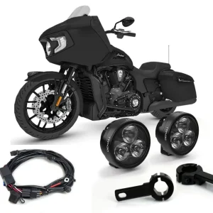 D3 Essential belysningspakke med monteringsbeslag til motorbeskytter - Indian Chieftain / Pursuit / Challenger DENALI ELEC...